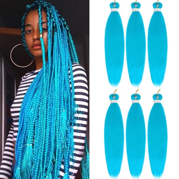 Pre-Stretched Braiding Hair 30 Inch 6 Packs Hot Water Setting Synthetic Hair